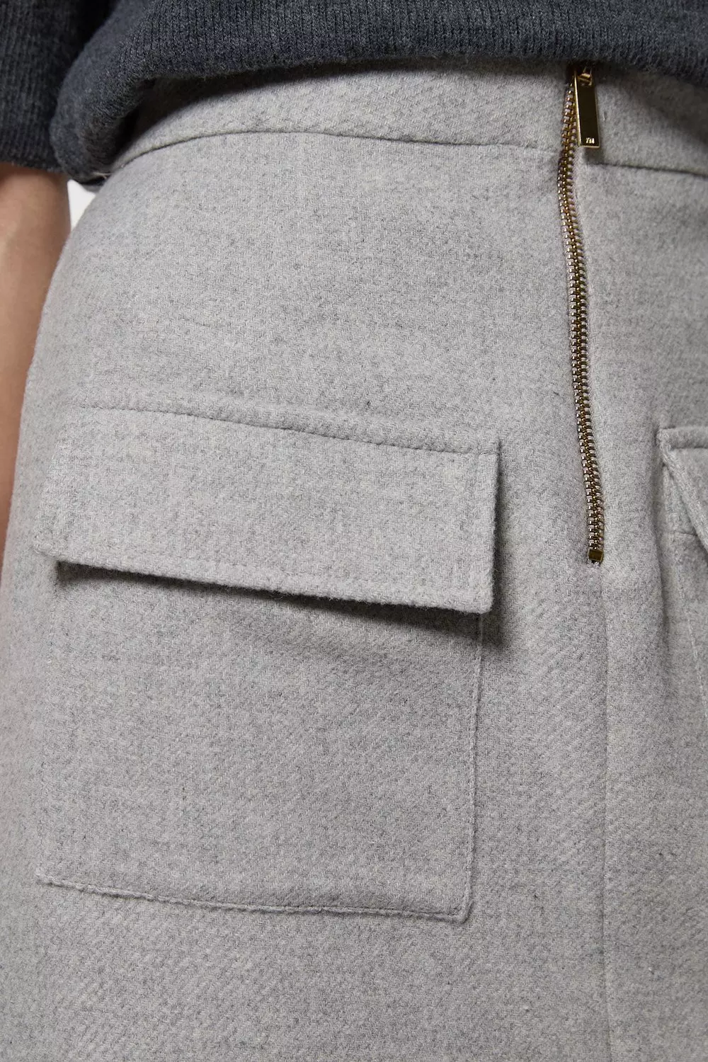 Tailored Front Pocket Midi Pencil Skirt Karen Millen